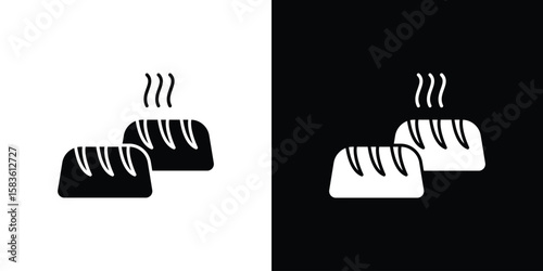 Steamed bread icon. Simple high quality pictogram. Modern solid style