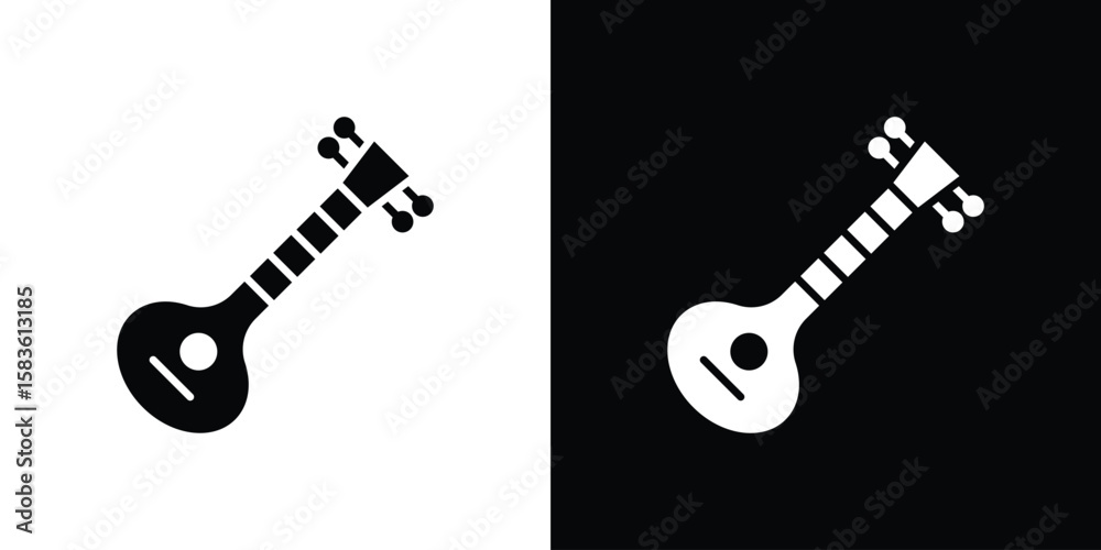 Fototapeta premium Sitar icon. Simple high quality pictogram. Modern solid style