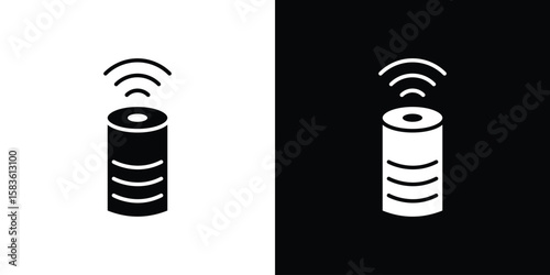 Smart speaker icon. Simple high quality pictogram. Modern solid style