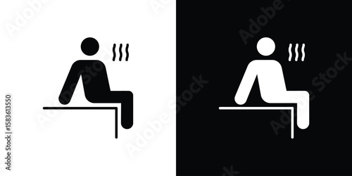 Sauna icon. Simple high quality pictogram. Modern solid style
