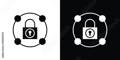 Private network icon. Simple high quality pictogram. Modern solid style