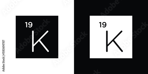 Potassium icon. Simple high quality pictogram. Modern solid style