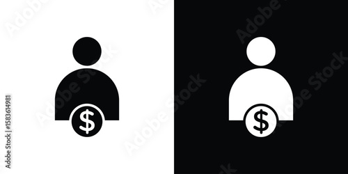 Personal loan icon. Simple high quality pictogram. Modern solid style