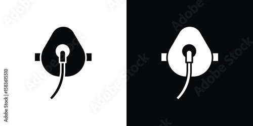 Oxygen mask icon. Simple high quality pictogram. Modern solid style