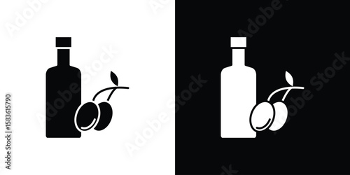 Olive oil icon. Simple high quality pictogram. Modern solid style