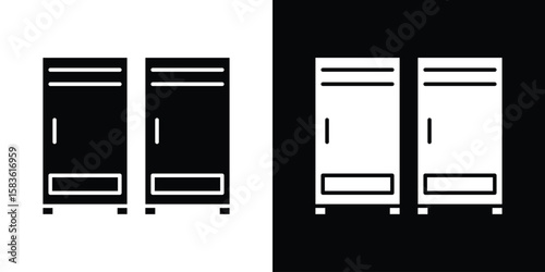 Locker icon. Simple high quality pictogram. Modern solid style