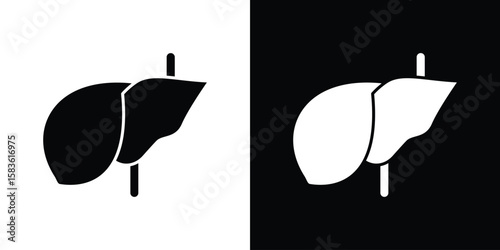 Liver icon. Simple high quality pictogram. Modern solid style