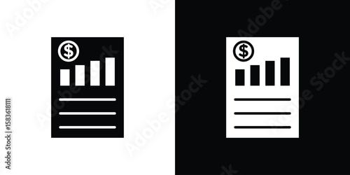 Income statement icon. Simple high quality pictogram. Modern solid style