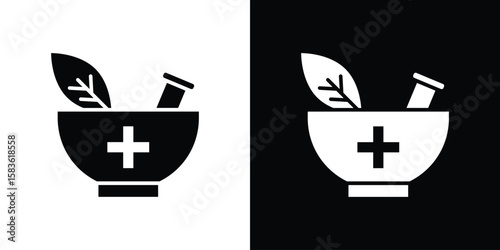 Herbal medicine icon. Simple high quality pictogram. Modern solid style