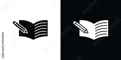 Homework icon. Simple high quality pictogram. Modern solid style