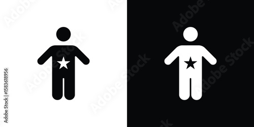 Good human icon. Simple high quality pictogram. Modern solid style