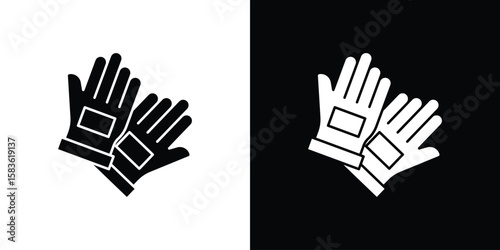 Gloves icon. Simple high quality pictogram. Modern solid style