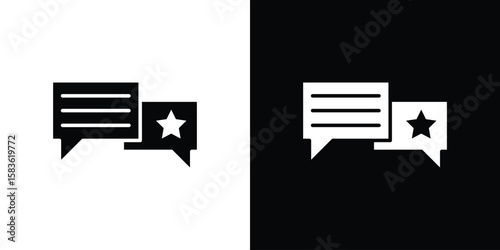 Feedback icon. Simple high quality pictogram. Modern solid style