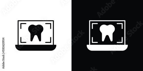 Dental X ray icon. Simple high quality pictogram. Modern solid style