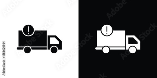 Delivery delay icon. Simple high quality pictogram. Modern solid style