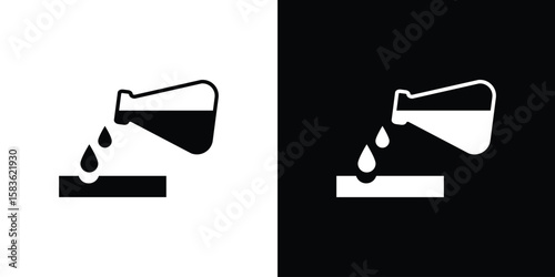 Corrosive substance icon. Simple high quality pictogram. Modern solid style