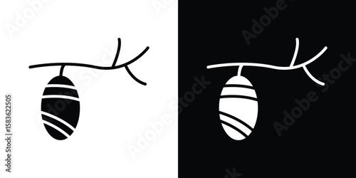 Cocoon icon. Simple high quality pictogram. Modern solid style