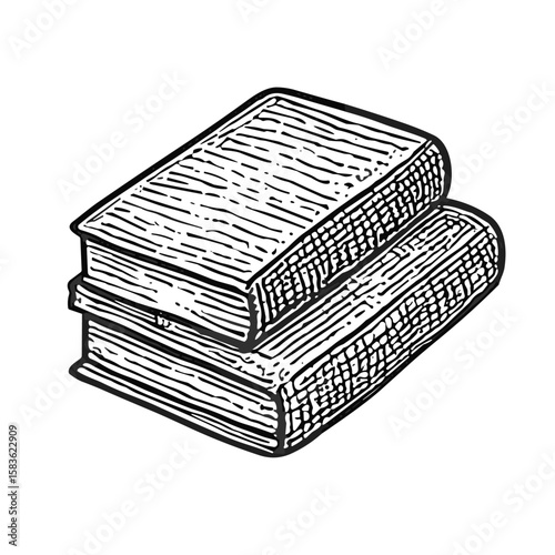 Books vector handdrawn