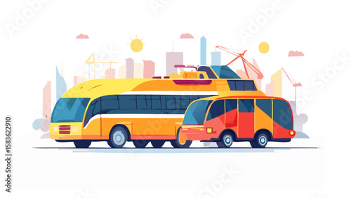 Set of vehicle silhouette icon vectors including cars, trucks, vans, buses, and transport icons in flat minimal style for automotive infographics, delivery apps, and travel illustrations


