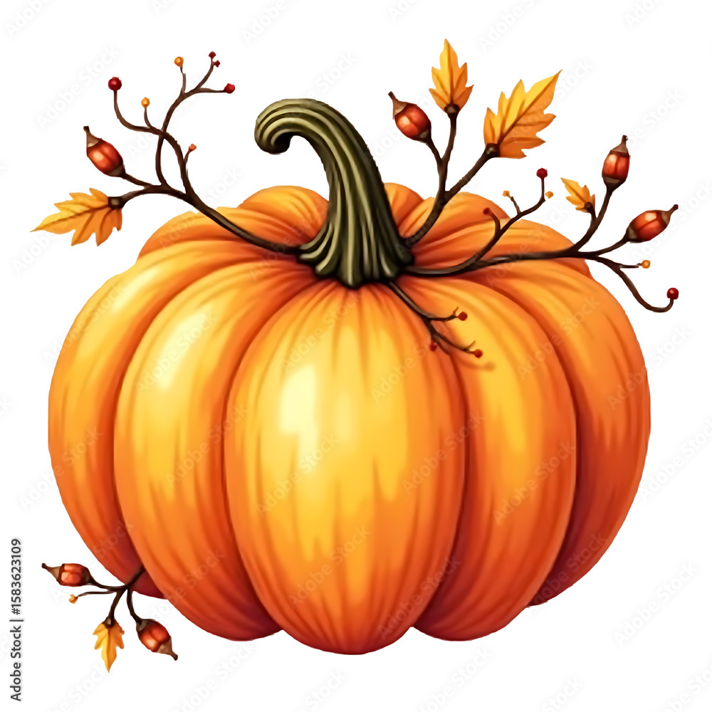 Naklejka premium Autumn Pumpkin Png Clipart