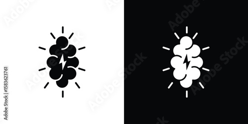 Brainstorm icon. Simple high quality pictogram. Modern solid style