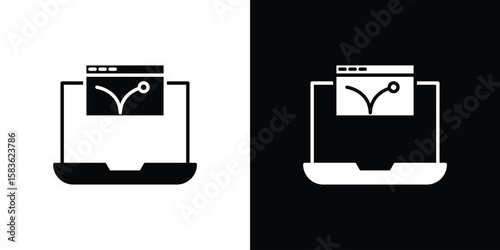 Bounce rate icon. Simple high quality pictogram. Modern solid style