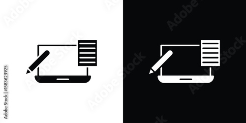 Blended learning icon. Simple high quality pictogram. Modern solid style