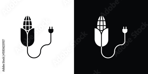 Biomass energy icon. Simple high quality pictogram. Modern solid style