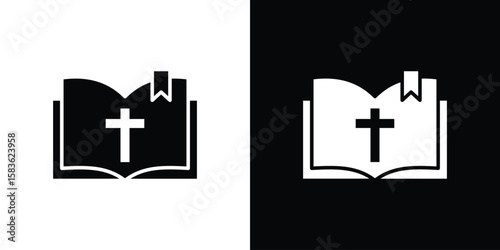Bible icon. Simple high quality pictogram. Modern solid style