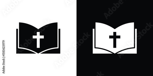 Bible icon. Simple high quality pictogram. Modern solid style