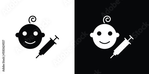 Baby Vaccination icon. Simple high quality pictogram. Modern solid style