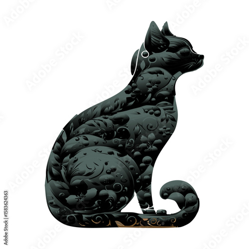 Silhouette icon vector set of cats in playful and elegant minimal style, featuring sitting, walking, and stretching poses—ideal for pet graphics, animal care branding, and feline-themed designs

