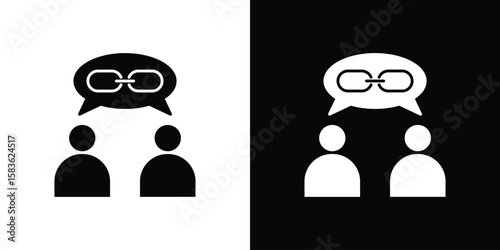 Affiliate link icon. Simple high quality pictogram. Modern solid style