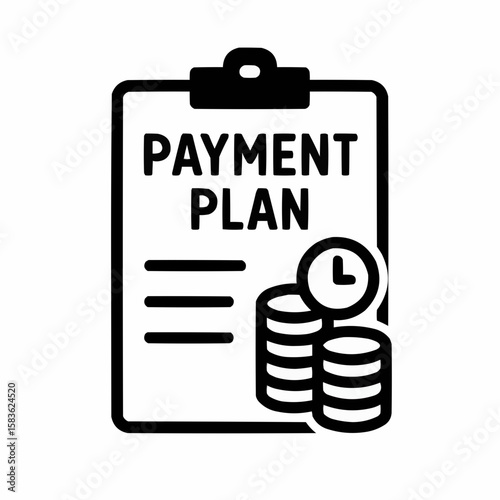 Payment plan with scheduled coins. Debt resolution
