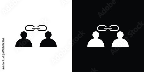 Affiliate link icon. Simple high quality pictogram. Modern solid style