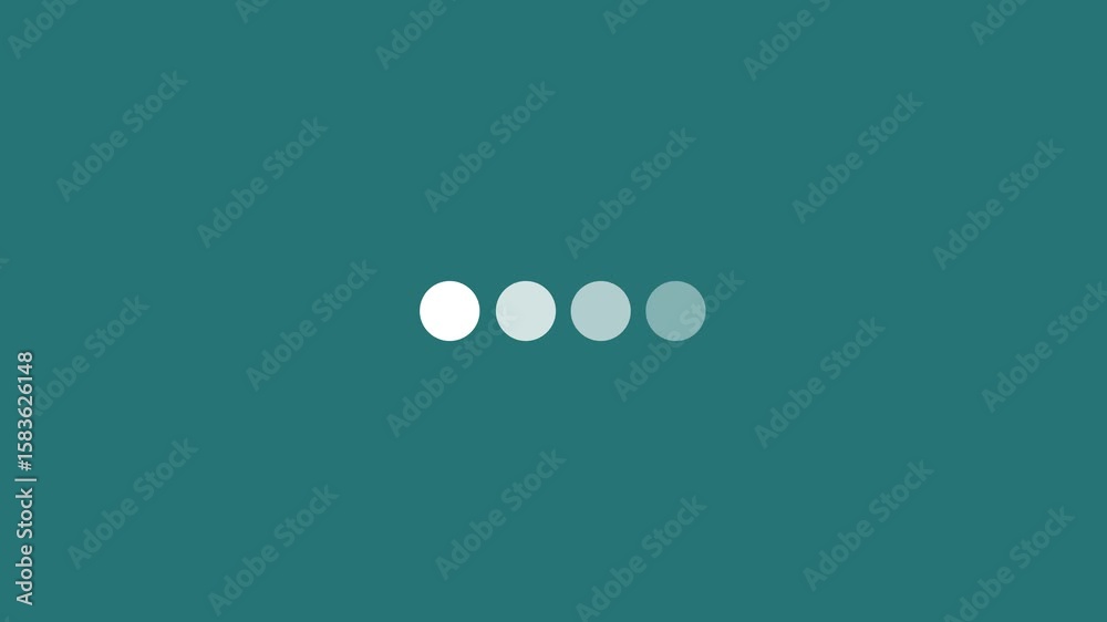 Animated 4 dots blinking preloader. Ellipsis. Waiting process. 4k video footage with alpha channel transparency. Website loader. Colorful loading progress icon animation for web  design .animation .