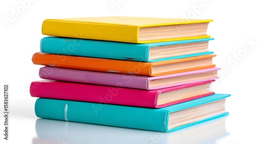 Wallpaper Mural Colorful Stack of Hardcover Books with Bright Covers Torontodigital.ca