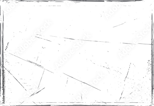 White grunge background with thin diagonal scratch lines. Minimal cracked texture with abstract vintage dirty surface effect.