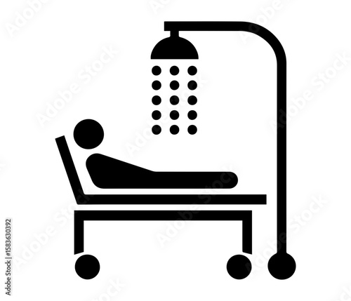 Hospital Stretcher Vector Icon Medical Emergency Bed Illustration