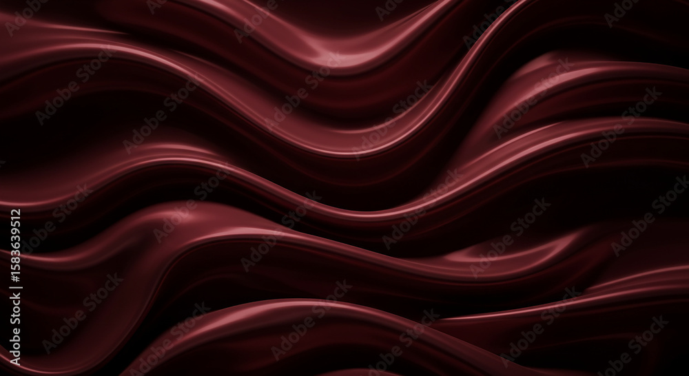 Obraz premium Velvet Flow: Captivating the senses with a swirl of opulent texture, the image presents flowing velvet fabric. Its rich, deep color evokes a sense of luxury and tactile pleasure.