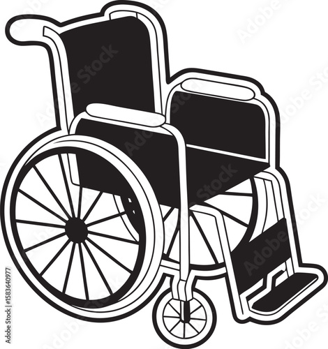 wheelchair on white background