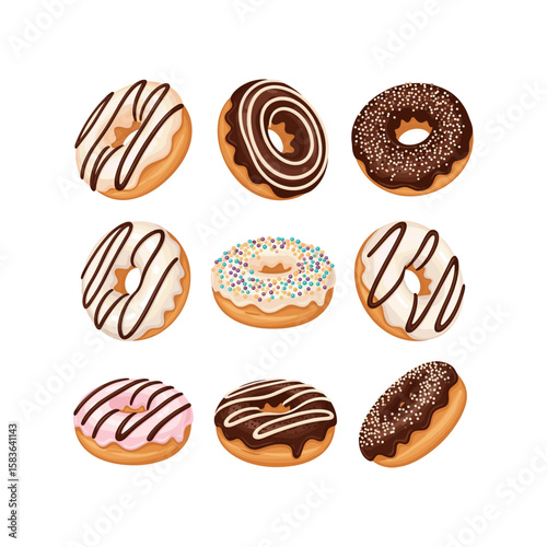 Doughnut Flat Vector Illustration