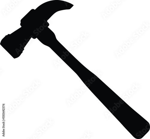 Medical reflex hammer diagnostic tool silhouette