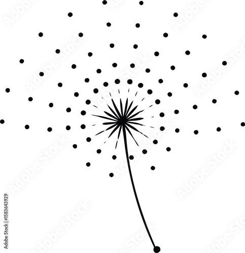 Dandelion Crown Formed from Pulse Dots and Smoky Lines