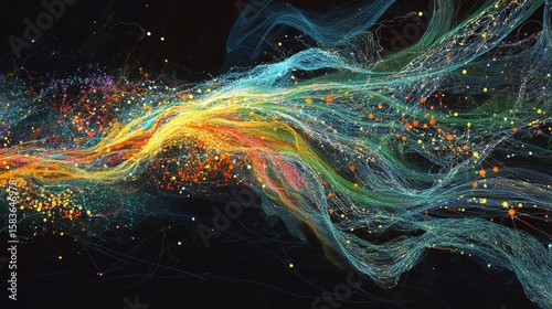 Exploring a flowing abstract machine learning system composition in a digital environment from a creative perspective