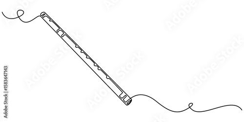 krishna flute continuous one line drawing, krishna flute hinduism line icon vector. krishna flute hinduism sign, flute with peacock feather, Peacock Feather and Flute line art vector design. Peacock.