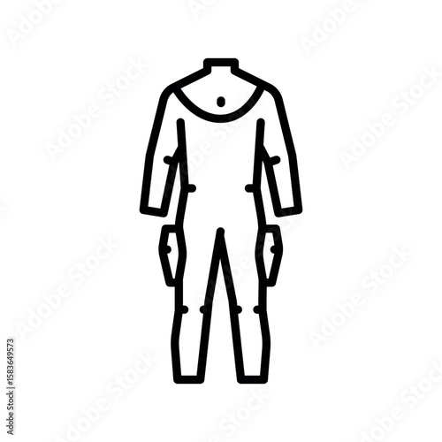 wetsuit black line icon for digital and print projects.
