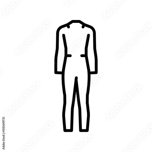 diving suit black line icon for digital and print projects.