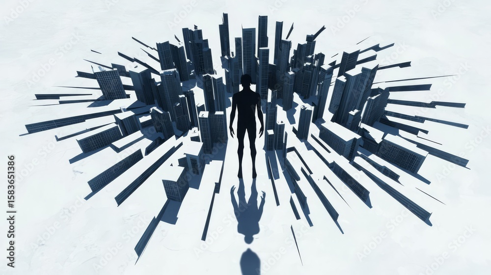 An abstract representation of a city skyline emerging from a minimalistic background, evoking urban exploration. An abstract representation of a city skyline emerging from a minimalistic background, evoking urban exploration.
