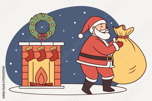 santa claus with gifts